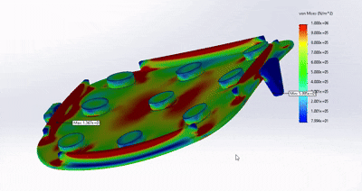 Static Simulation of applied loads on tray